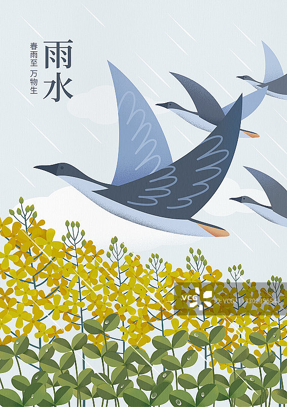 二十四节气雨水图片素材