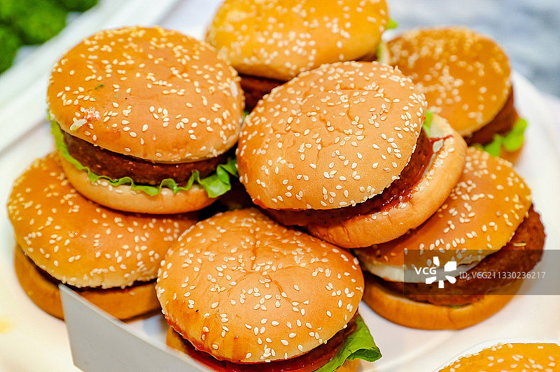 美味可口的汉堡包图片素材