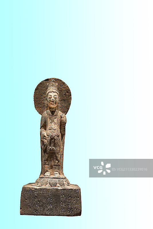 中国历史上南北朝时期人物石造像，雕塑图片素材