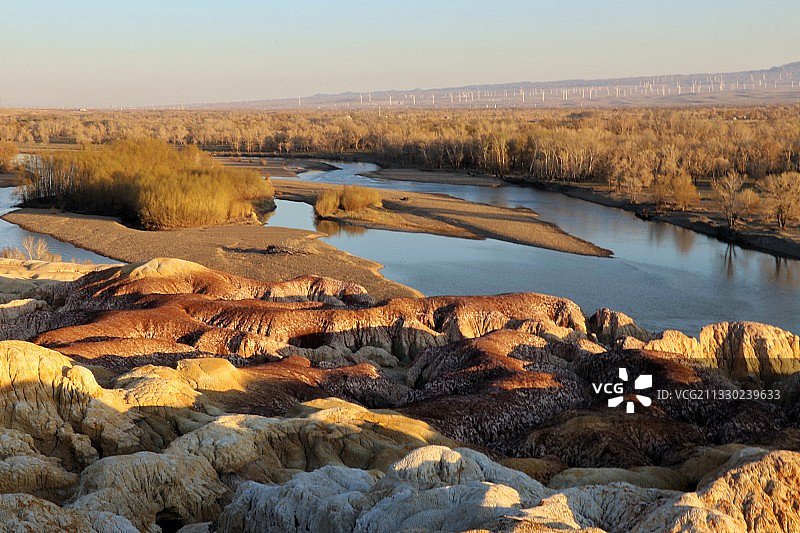 雅丹地貌 额尔齐斯河图片素材