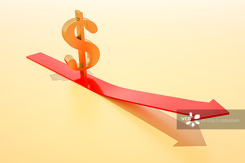 美元，符号，箭头，红色，金色图片素材