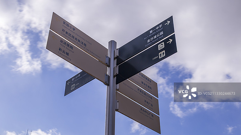 山东省烟台市开发区长江路路牌图片素材