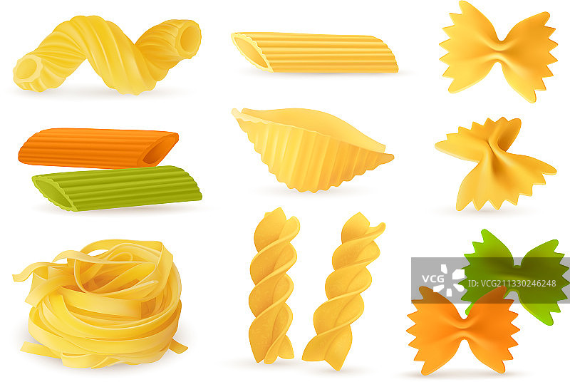 逼真的意大利美食干意面图片素材