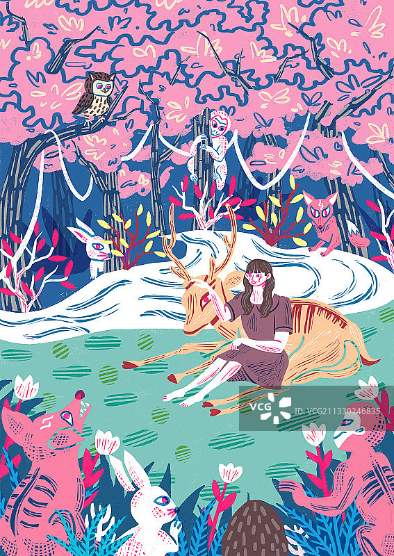 友好的小动物图片素材