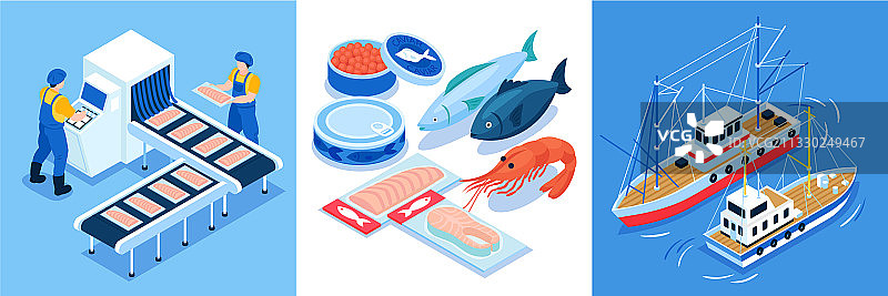 渔业生产设计概念图片素材
