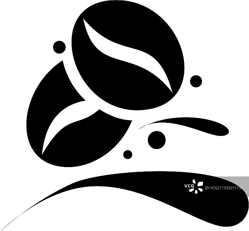 咖啡豆图标，咖啡因符号，咖啡店图片素材