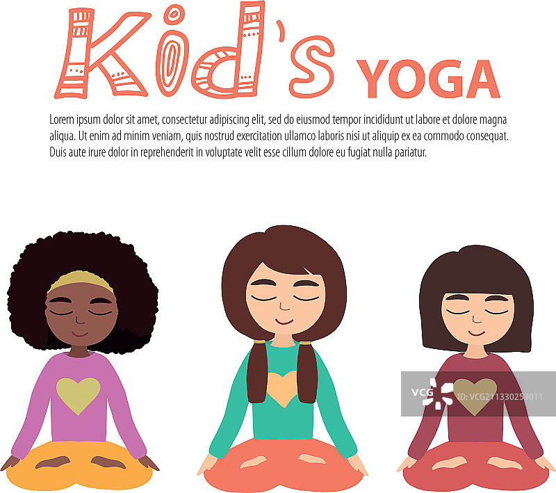 儿童瑜伽图片素材