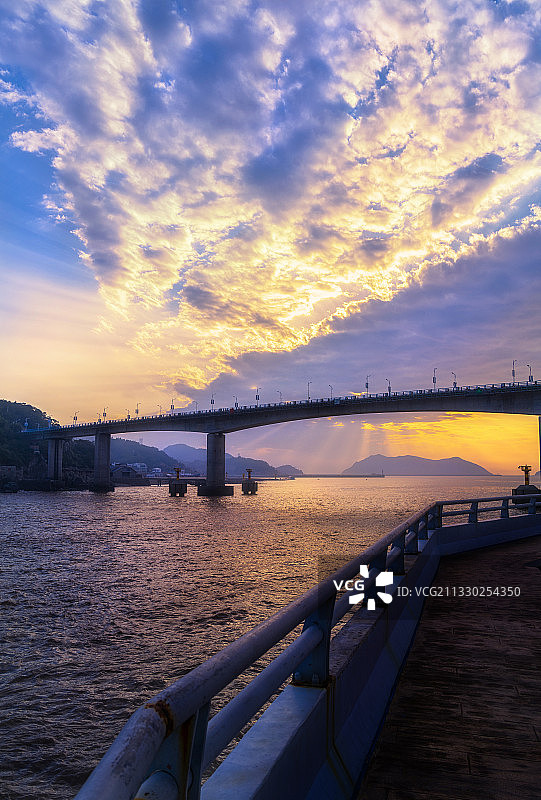 温州洞头海岛落日风景图片素材