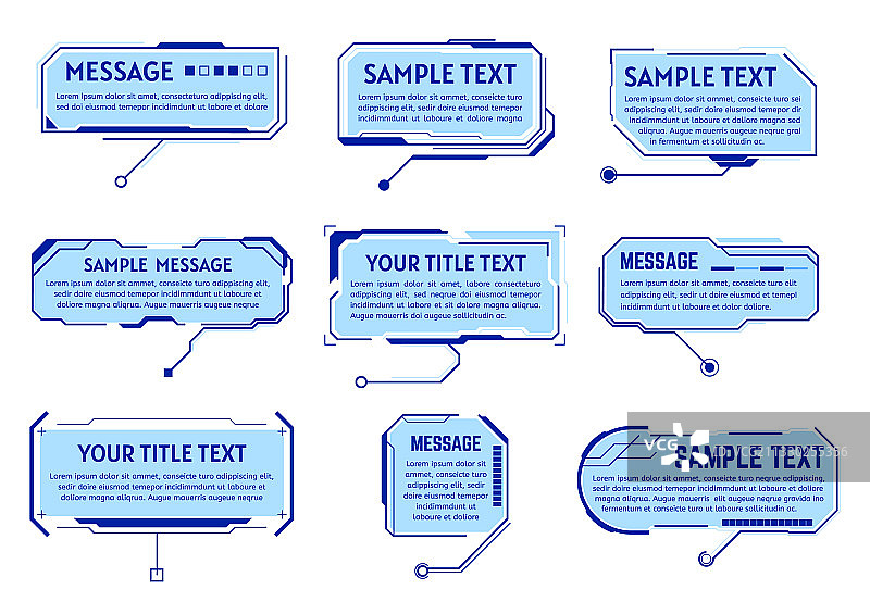 未来主义标注标题框图片素材