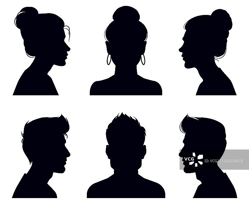 男女头像轮廓人物简介图片素材