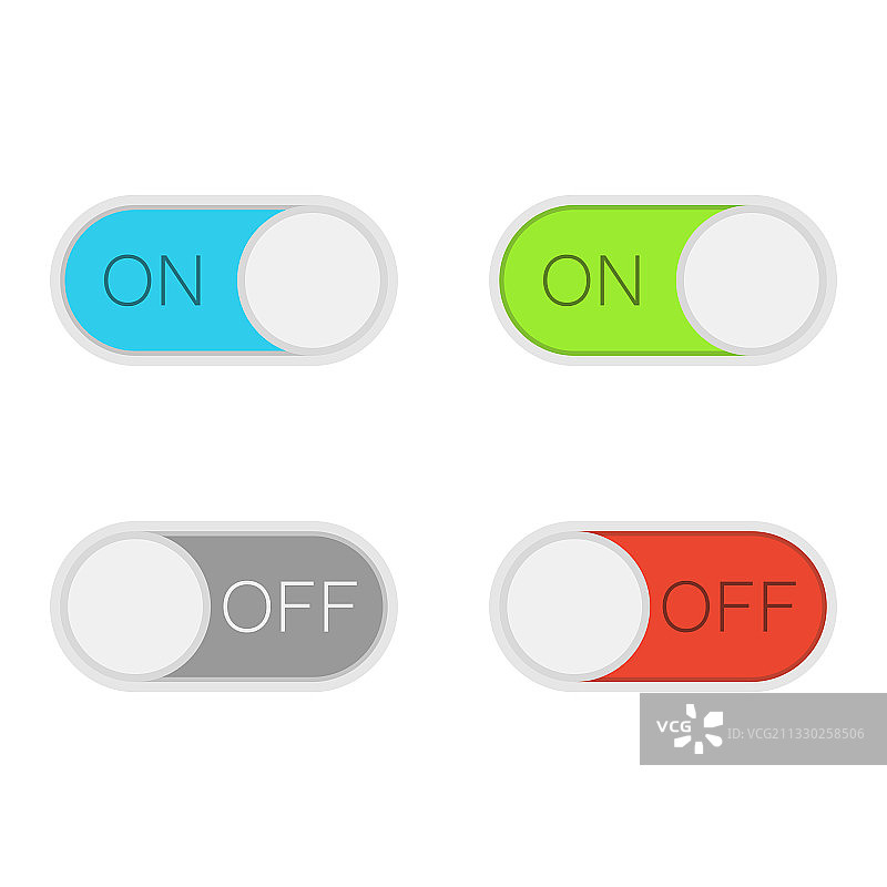 拨动开关按钮开启和关闭模板图片素材