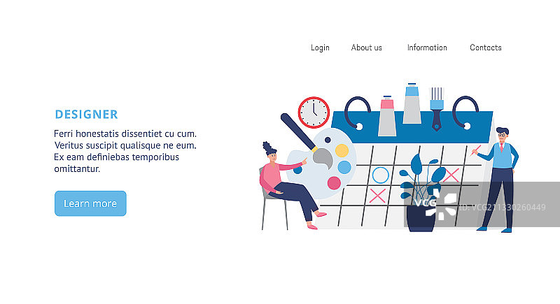 设计师卡通Web banner版式图片素材