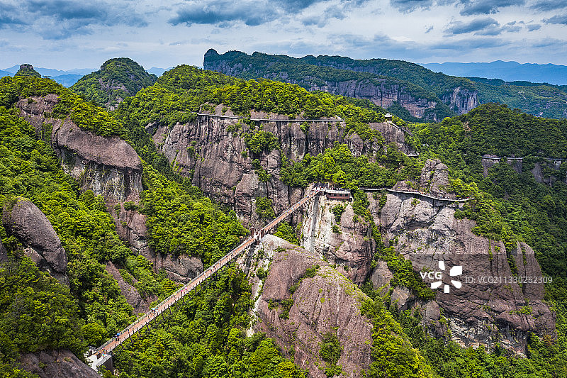 浙江神仙居景区的桥和栈道图片素材