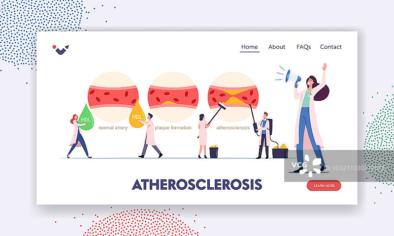 动脉粥样硬化引导页模板图片素材