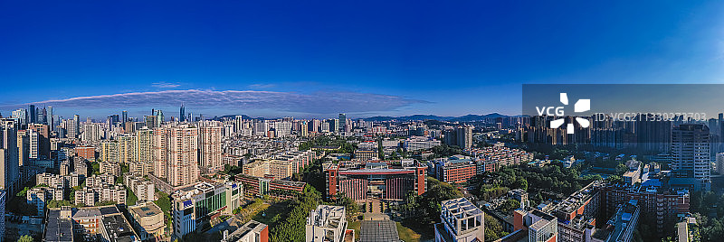 航拍广州天河区暨南大学图片素材