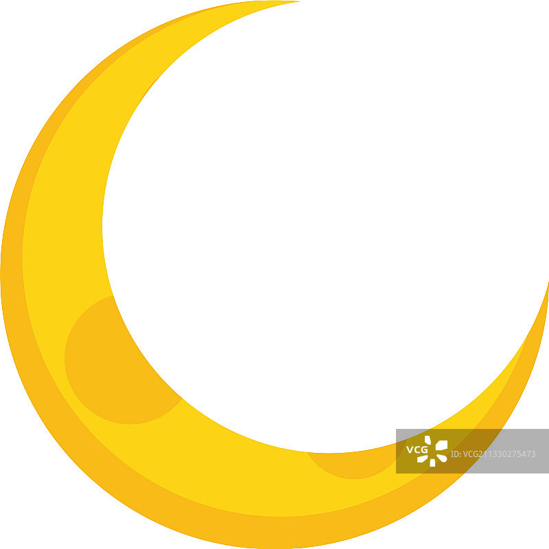 扁平风格的半月形图标图片素材