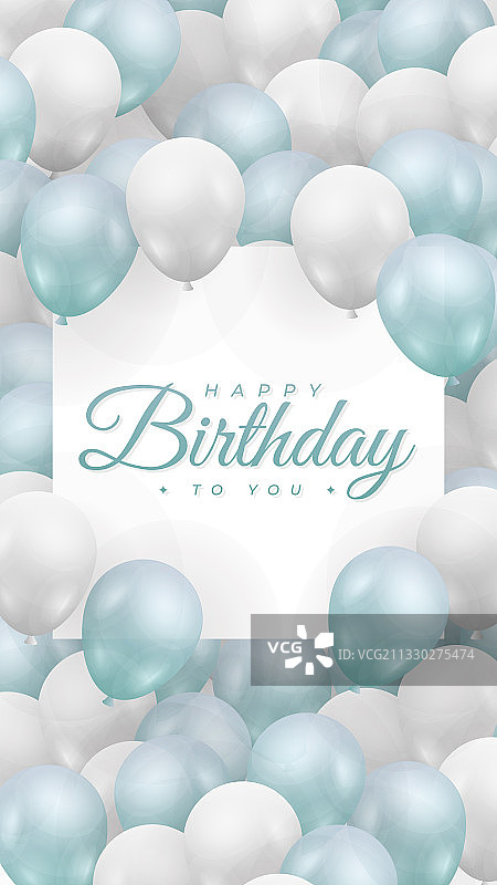 使用绿色托斯卡配色方案的生日贺卡，快乐图片素材