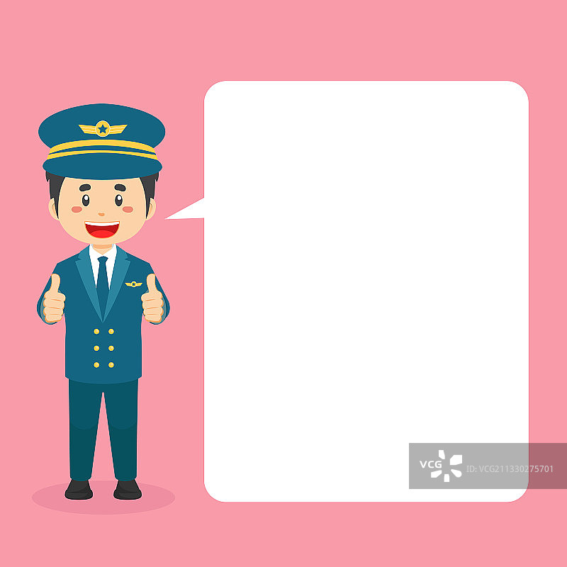 飞行员点赞与对话气泡图片素材