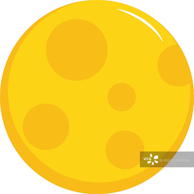 满月图标扁平风格图片素材