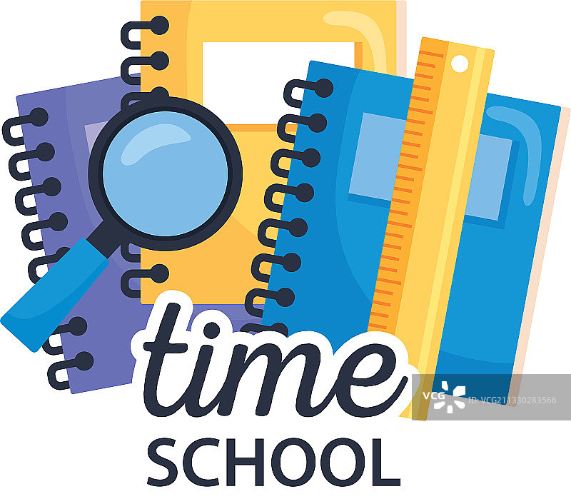 带笔记本和尺子的开学季图片素材