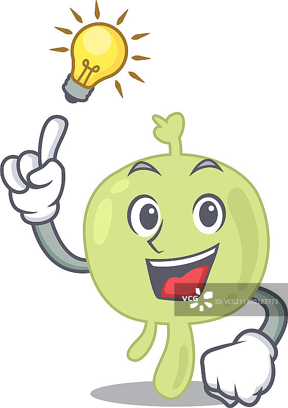 有想法的聪明淋巴结吉祥物角色图片素材