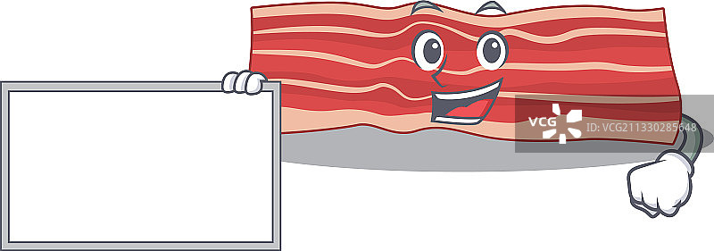 卡通培根举牌设计图片素材