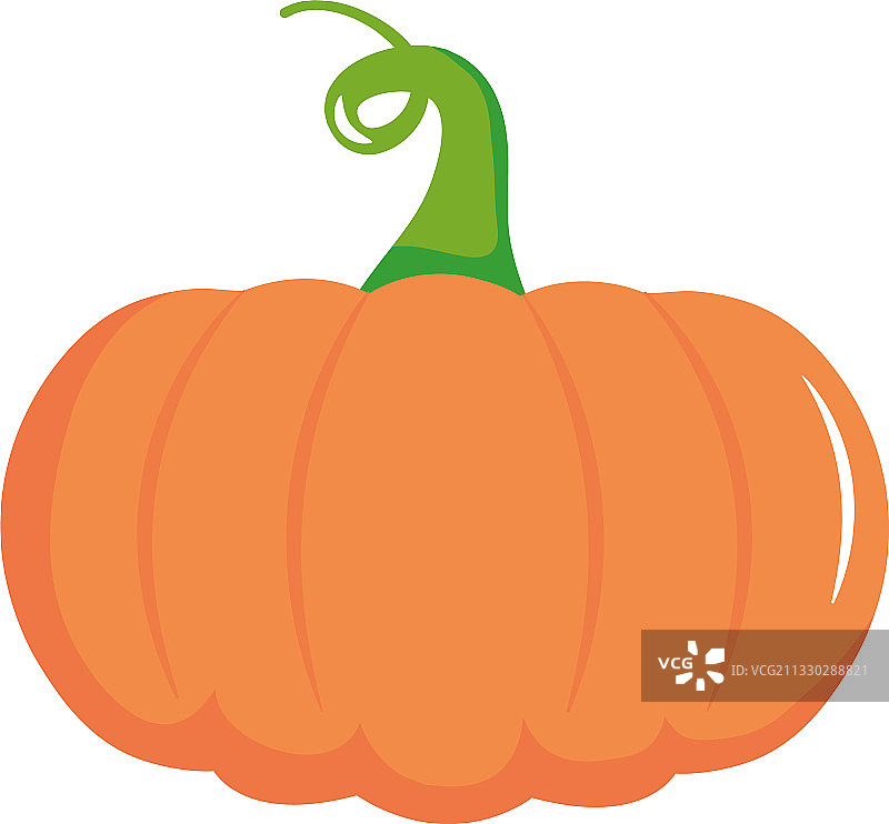 卡通南瓜扁平风格图标图片素材