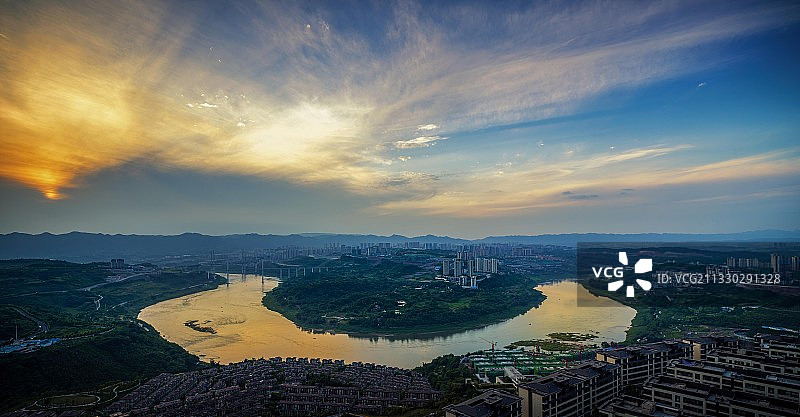 余家背 陈家湾 嘉陵江图片素材