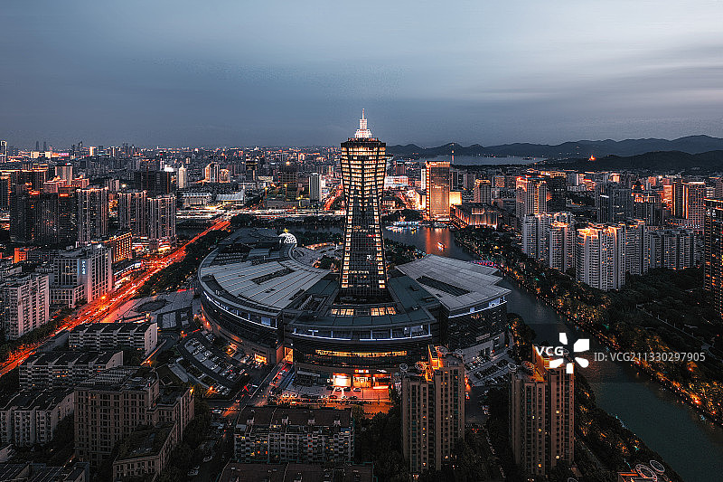 环球中心夜景图片素材