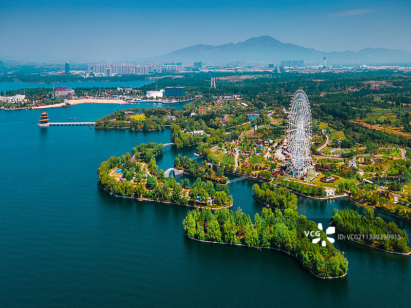 泰山天颐湖图片素材