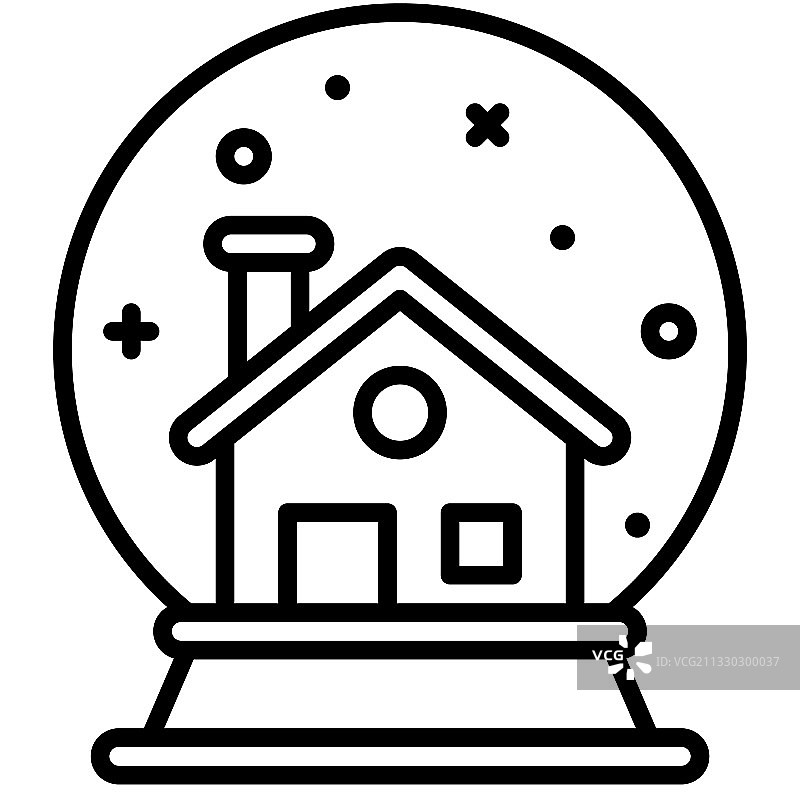 冬季城市雪花球图标图片素材