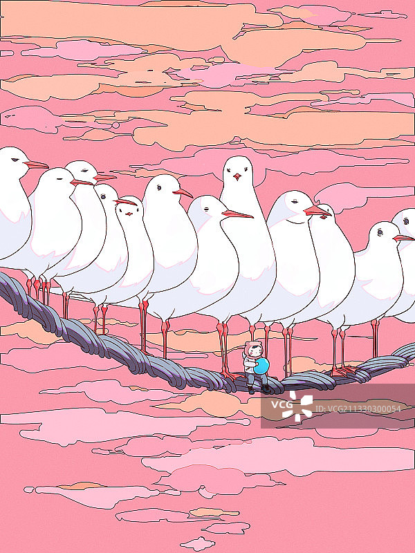 海鸥和它的好朋友们系列作品之二图片素材