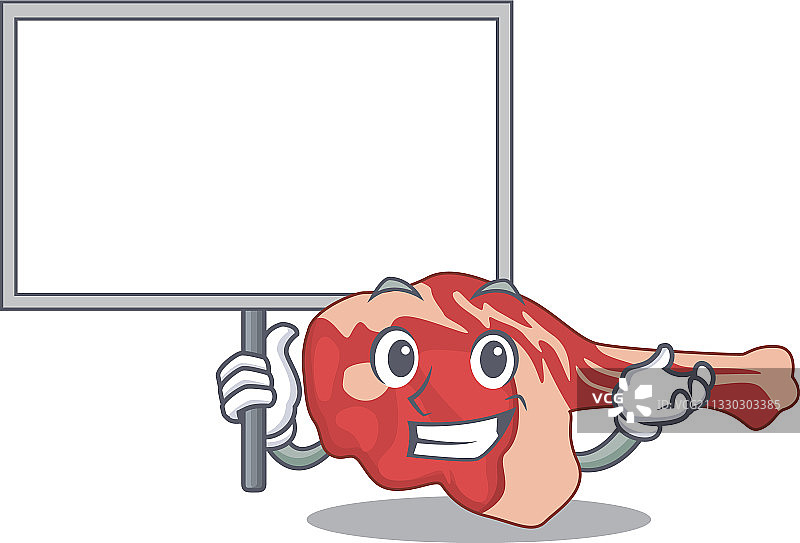 卡通图片：羊腿吉祥物设计图片素材