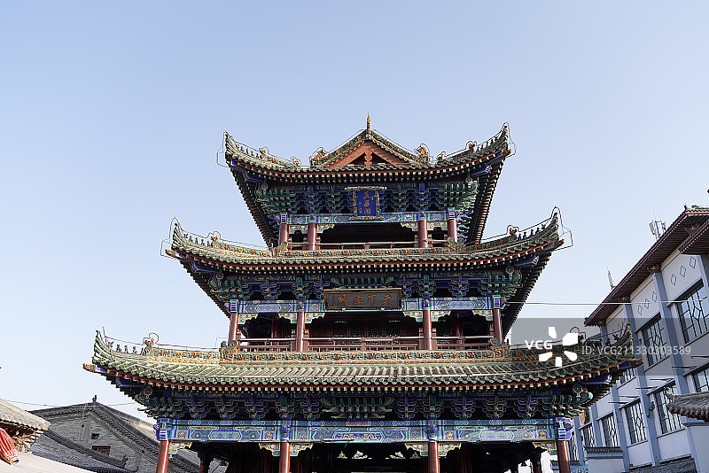 陕西省 榆林市 古城 文昌阁图片素材