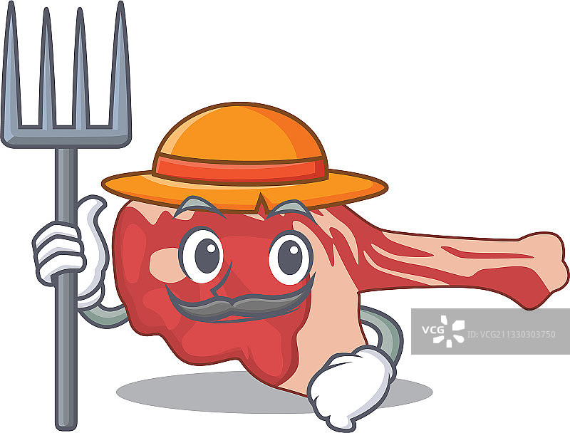 小羊腿农场主吉祥物设计图片素材