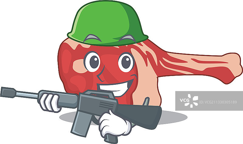 卡通士兵抱着小羊图片素材