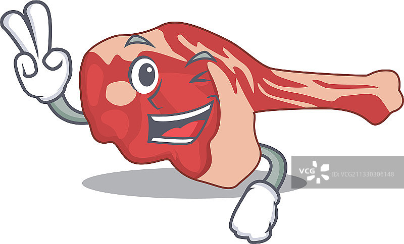 快乐的小羊腿卡通设计概念展示图片素材