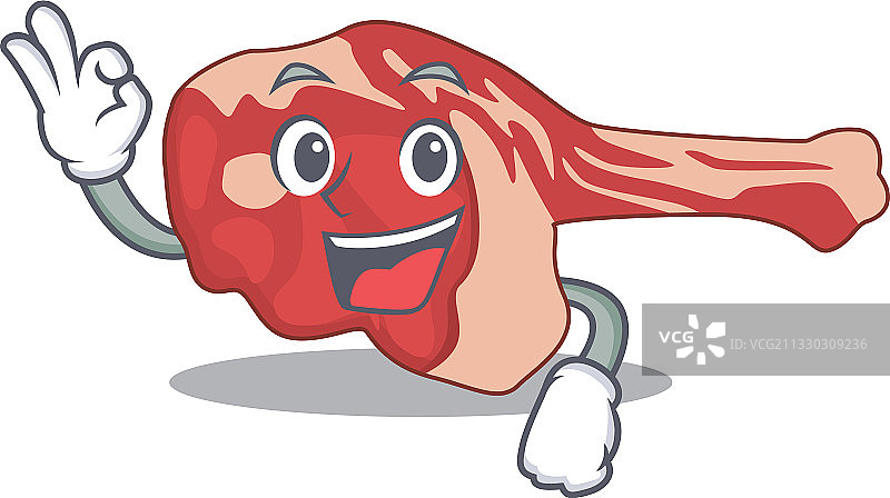 竖版卡通羊腿吉祥物设计图片素材