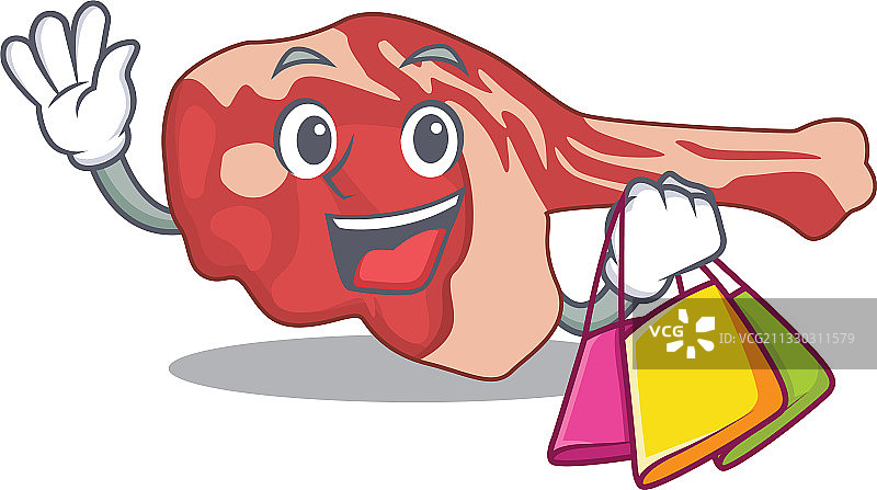 站立的羊腿吉祥物设计图片素材