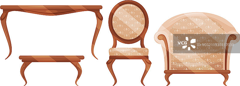 复古软垫家具图片素材