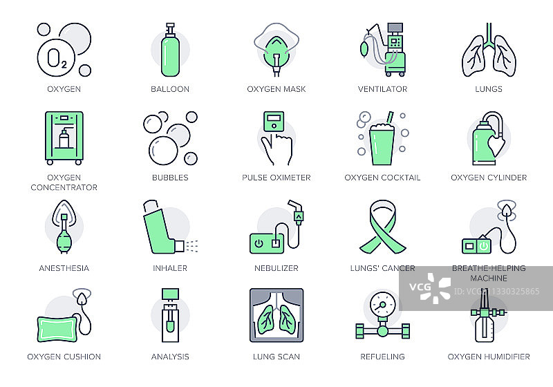 氧气线条图标图片素材