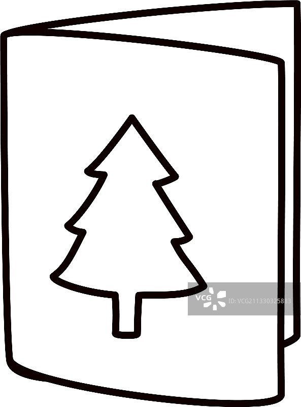 松树设计圣诞贺卡图片素材