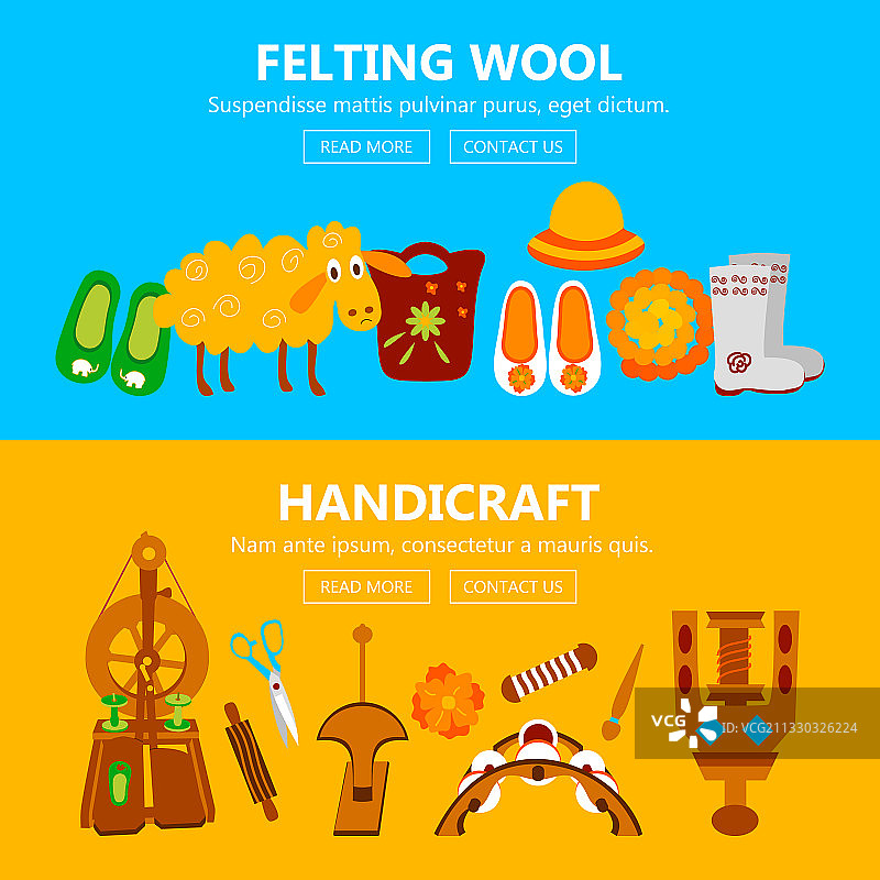 乐器毛毡手工banner图片素材