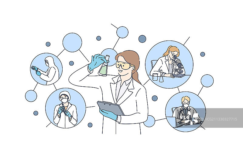 化学实验室测试与研究概念图片素材