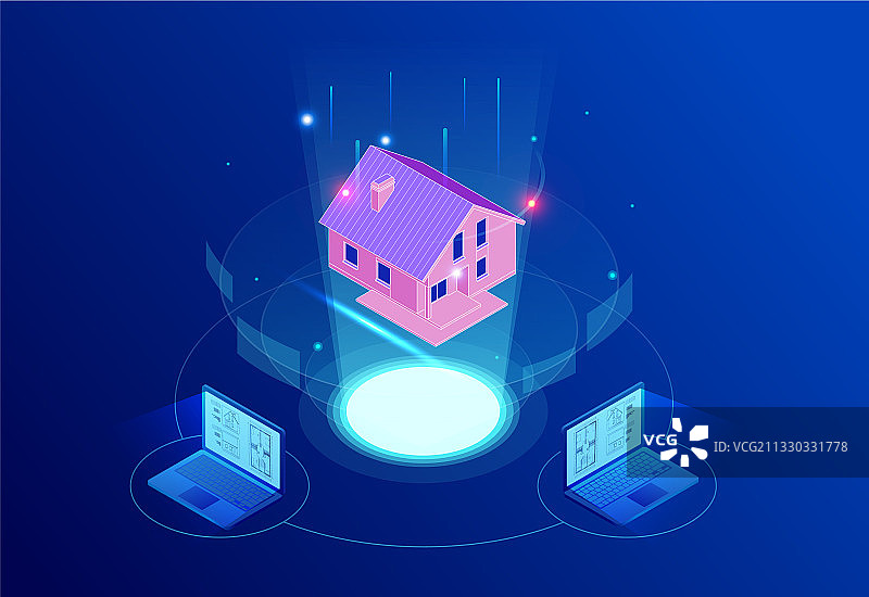 2.5D房屋建筑项目虚拟效果图图片素材