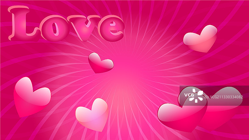 带有爱心的浪漫粉色背景图片素材