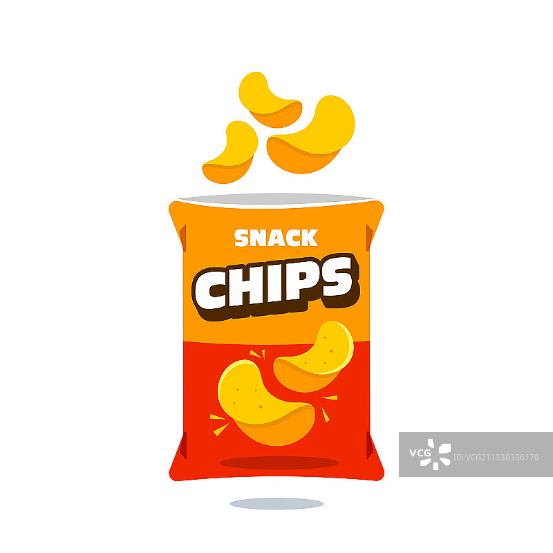 零食薯片塑料包装设计图片素材
