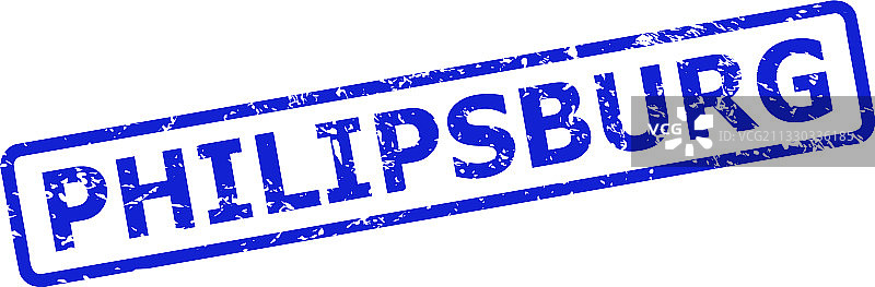 带有磨损表面的菲利普斯堡印章图片素材