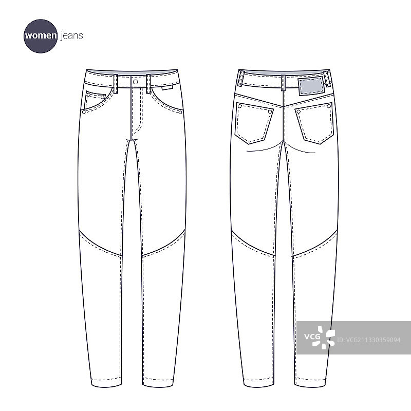 服装细线风格图片素材