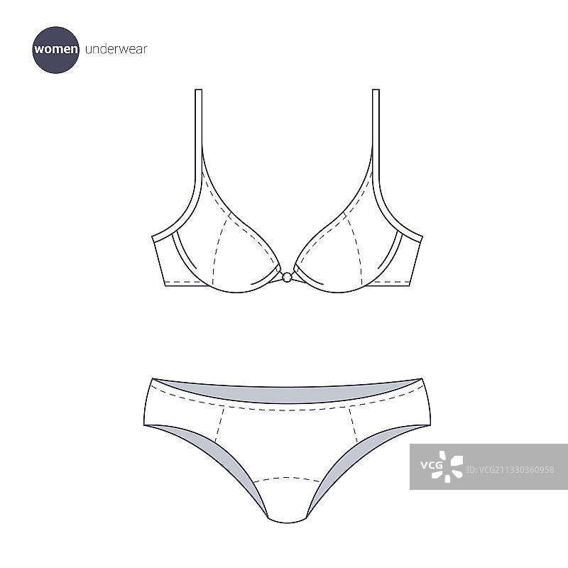 服装细线风格图片素材